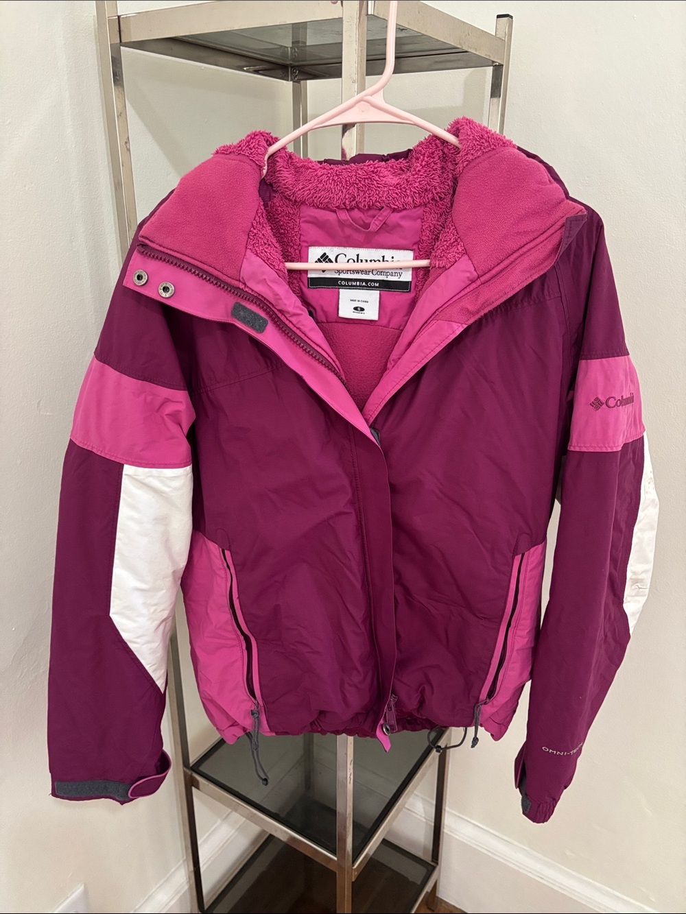 Columbia Women's Burgundy, Magenta & Pink Insulated Jacket